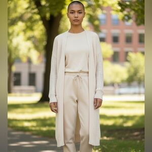 Long, lightweight sweater.